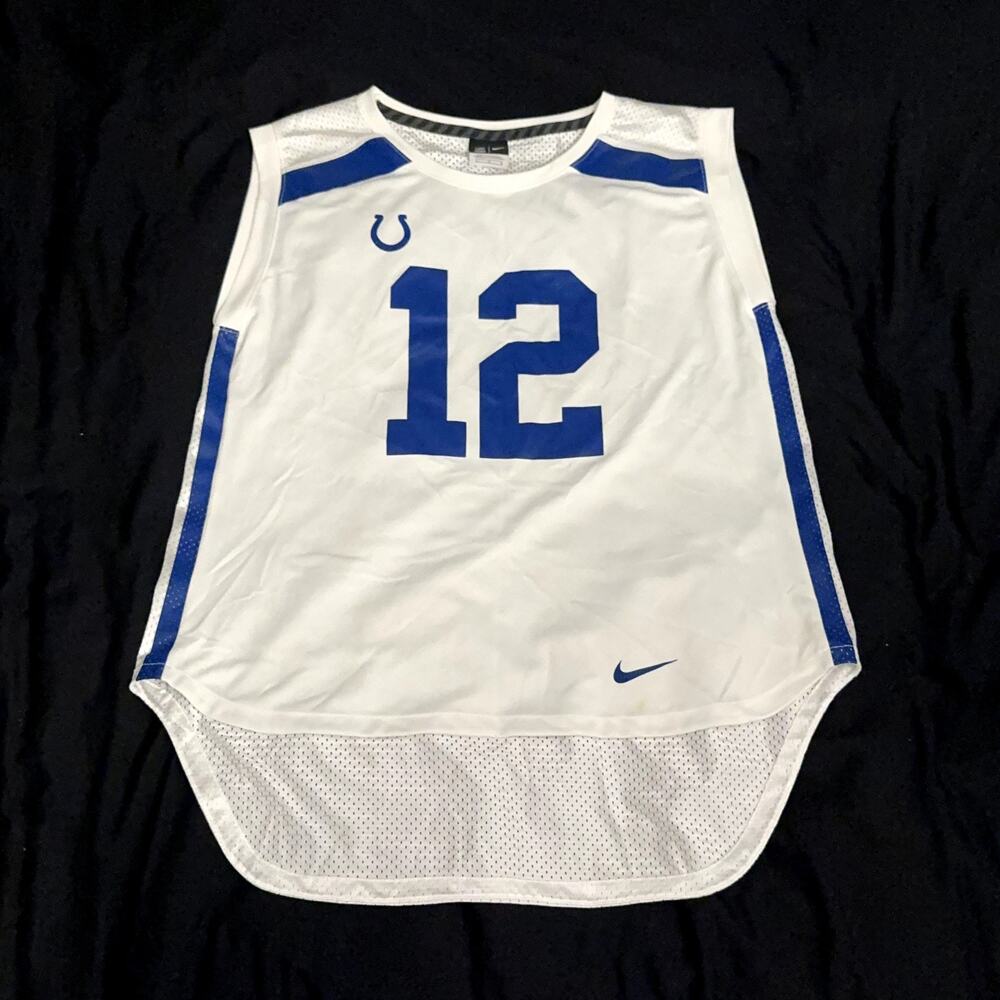 NFL Indianapolis Colts jersey tank #12 Andrew Luck LARGE NIKE